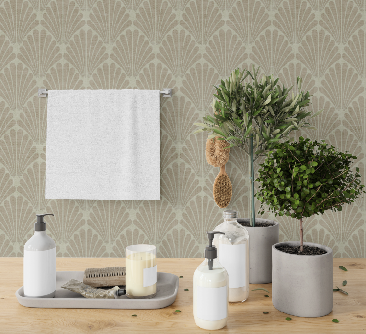 Papel Mural Shell Beige - Calandra Murales