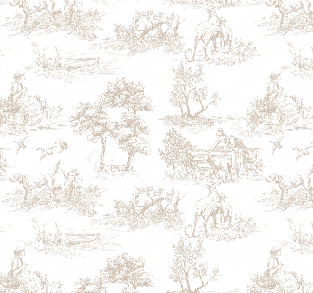 Papel Mural Toile de Jouy - Calandra Murales