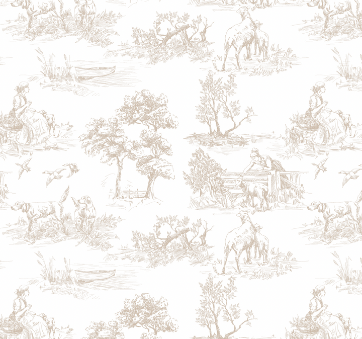 Papel Mural Toile de Jouy - Calandra Murales