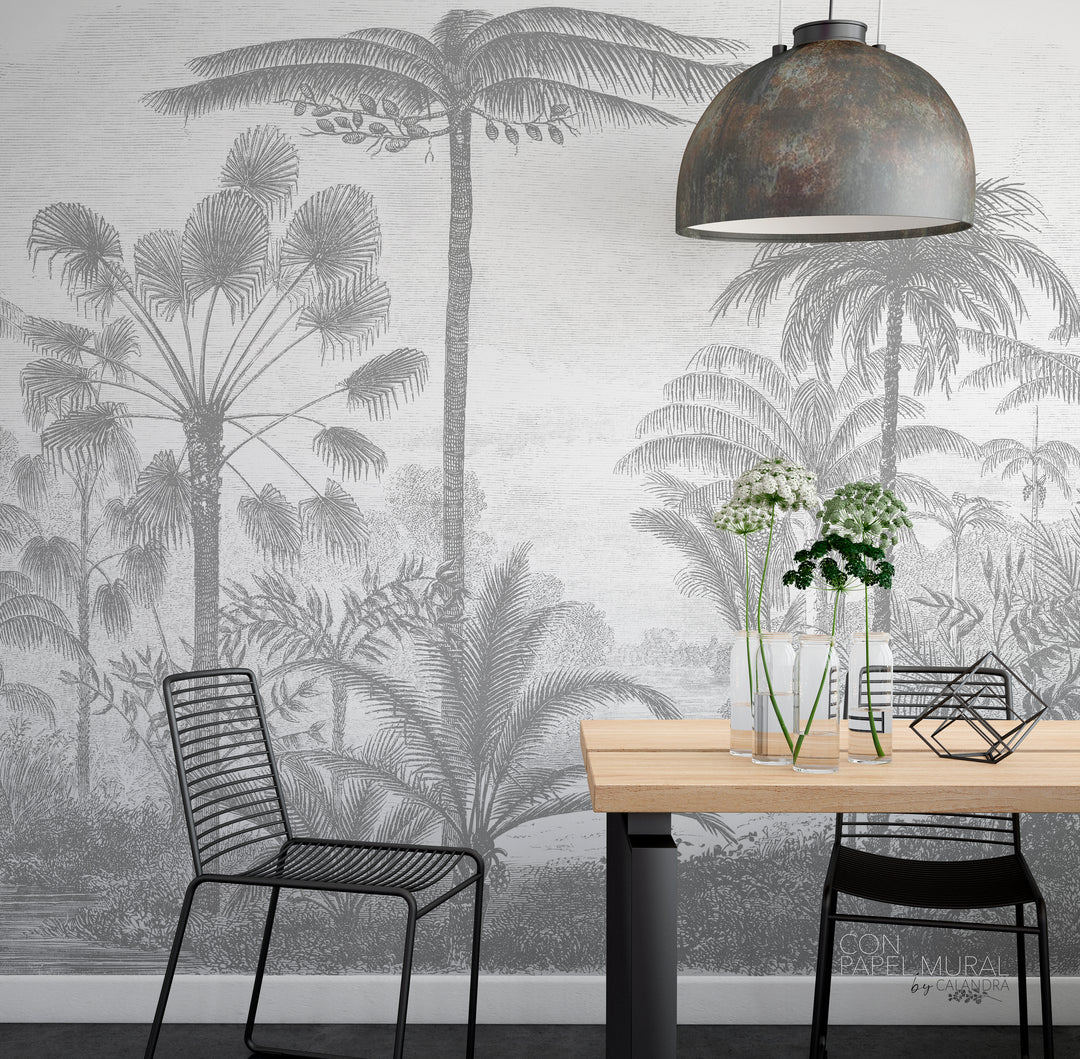 Papel Mural Piscis Grey - Calandra Murales
