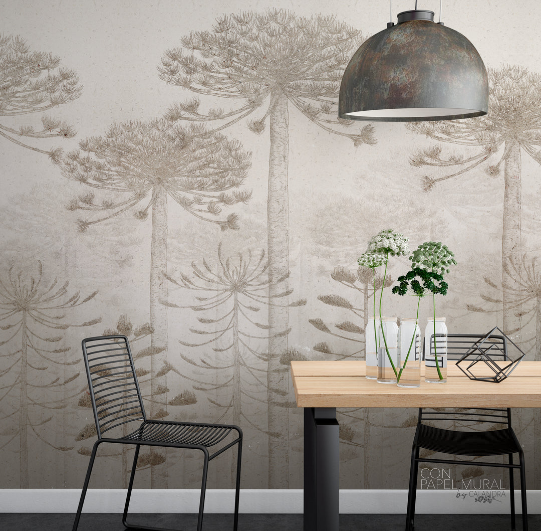 Papel Mural Malalcahuello Beige - Calandra Murales