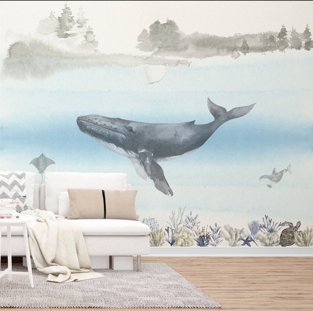 Papel Mural Ballena - Calandra Murales