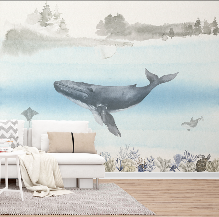 Papel Mural Ballena - Calandra Murales