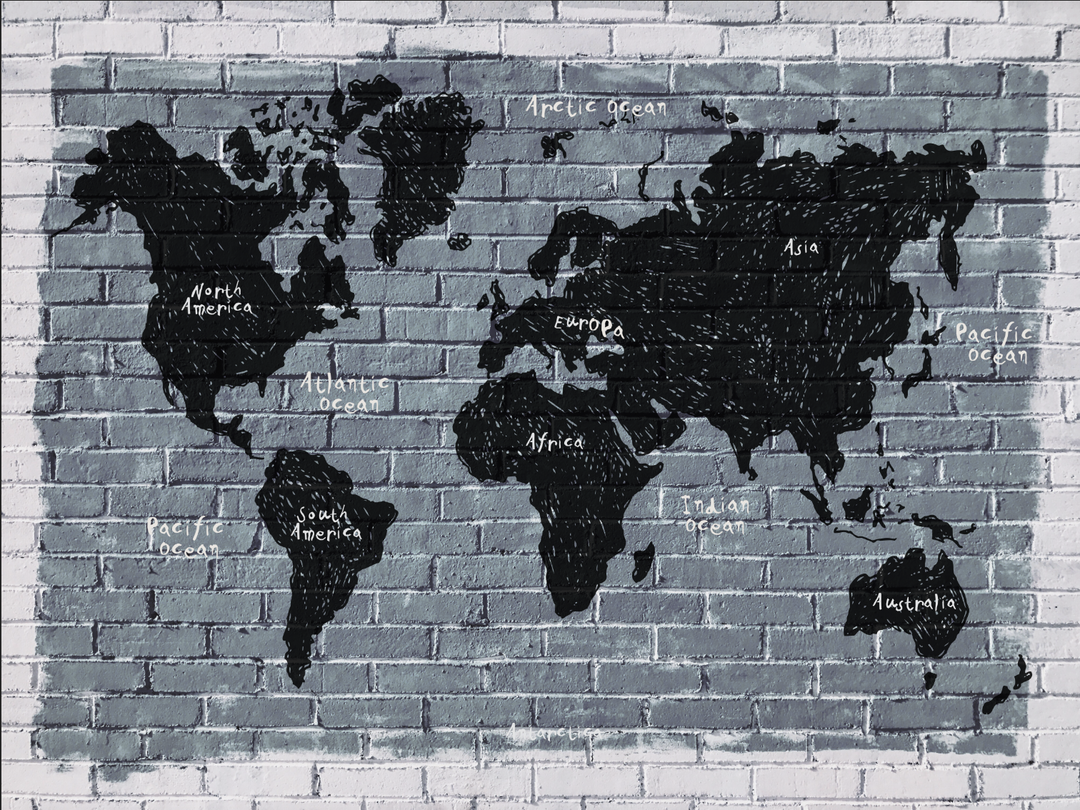 Papel Mural Mapa Wall - Calandra Murales